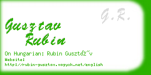 gusztav rubin business card